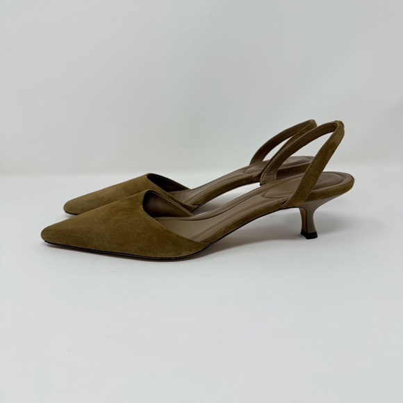 New Vince Sarita Kitten Heel Pump Elmwood Sz 8.5 - Picture 5 of 11